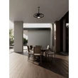 NovaLuce BRIZZY mennyezeti ventilátoros lámpa fém, műanyag, fekete, LED, 17W, 3000-6000K, 1110 Lm, IP44 - NL-9952396