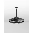 NovaLuce BRIZZY mennyezeti ventilátoros lámpa fém, műanyag, fekete, LED, 17W, 3000-6000K, 1110 Lm, IP44 - NL-9952396