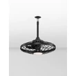 NovaLuce BRIZZY mennyezeti ventilátoros lámpa fém, műanyag, fekete, LED, 17W, 3000-6000K, 1110 Lm, IP44 - NL-9952396