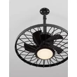 NovaLuce BRIZZY mennyezeti ventilátoros lámpa fém, műanyag, fekete, LED, 17W, 3000-6000K, 1110 Lm, IP44 - NL-9952396
