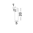 NovaLuce LUSY kültéri fali lámpa fém, üveg, fehér, LED, 5W, 310lm, 3000K, IP65 - NL-9971458