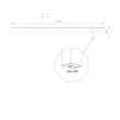 Nowodvorski MOTIVE fali lámpa fém, fekete, LED, 16W, 4000K, 570Lm - 10851