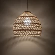Nowodvorski BOHO függeszték fém, rattan, fehér, natúr, E27 - 11151