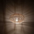Nowodvorski RATTAN függeszték fém, rattan, fehér, natúr, E27 - 11153
