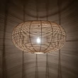 Nowodvorski RATTAN függeszték fém, rattan, fehér, natúr, E27 - 11155
