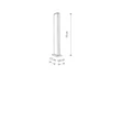 Nowodvorski SLIT kültéri állólámpa fém, műanyag, fekete, fehér, LED, 12W, 3000K, 600Lm, IP54 - 11376