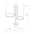 Nowodvorski CIRCOLO függeszték fém, műanyag, zöld, LED, 45W, 3000K, 1600Lm - 11398