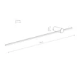 Nowodvorski SABER fali lámpa fém, műanyag, fehér, LED, 16W, 3000K, 740Lm - 11588