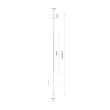 Nowodvorski VERTIC függeszték fém, műanyag, fehér, LED, 19W, 3000K, 750Lm - 11606