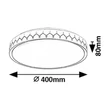 Rabalux MALIN mennyezet lámpa fém, műanyag, fekete, fehér, LED, 24W, 3000-6500K, 1500Lm - 71303