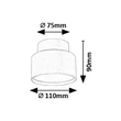 Rabalux OVIDIA mennyezet lámpa fém, műanyag, fekete, fehér, LED, 16W, 3000K, 920Lm - 71319