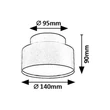 Rabalux OVIDIA mennyezet lámpa fém, műanyag, fekete, fehér, LED, 24W, 3000K, 1110Lm - 71320