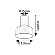Rabalux OVIDIA mennyezet lámpa fém, műanyag, fekete, fehér, LED, 10W, 3000K, 640Lm - 71321