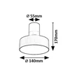 Rabalux OVIDIA mennyezet lámpa fém, műanyag, fekete, fehér, LED, 16W, 3000K, 800Lm - 71322