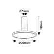 Rabalux OVIDIA mennyezet lámpa fém, műanyag, fekete, fehér, LED, 20W, 3000K, 1370Lm - 71323