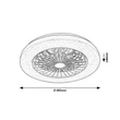 Rabalux DALFON2 mennyezeti ventilátoros lámpa fém, műanyag, fekete, fehér, LED, 48W, 1900lm, 3000K-6500K - 71329