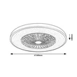 Rabalux DALFON2 mennyezeti ventilátoros lámpa fém, műanyag, fekete, fehér, LED, 72W, 2100lm, 3000K-6500K - 71334