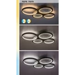 Rabalux ARANIS mennyezet lámpa fém, akril, fekete, fehér, LED, 40W, 3000-6500K, 2300Lm - 71379