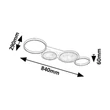 Rabalux ARANIS mennyezet lámpa fém, akril, fekete, fehér, LED, 40W, 3000-6500K, 2300Lm - 71379