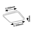 Rabalux SERKAN mennyezet lámpa fém, műanyag, fekete, fehér, LED, 43W, 3000-6500K, 2600Lm - 71399