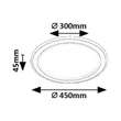 Rabalux GOLWEN mennyezet lámpa fém, akril, fekete, fehér, RGB-LED, 22W, 3000-6500K, 1550Lm - 71406