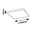 Rabalux ALENZO mennyezet lámpa  műanyag, fekete, fehér, LED, 36W, 3000-6000K, 2300Lm,IP44 - 71434