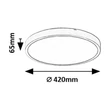 Rabalux ALENZO mennyezet lámpa  műanyag, fekete, fehér, LED, 36W, 3000-6000K, 2390Lm,IP44 - 71440