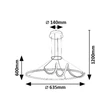 Rabalux MENAZI függeszték fém, szilikon, fekete, fehér, LED, 46W, 3000-6500K, 4160Lm - 72022