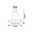 Rabalux JASERO függeszték fém, szilikon, fekete, fehér, LED, 42W, 3000-6500K, 2260Lm - 72040