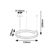 Rabalux SILNORA függeszték fém, szilikon, fekete, fehér, LED, 35W, 3000-4000-6500K, 2200Lm - 72114