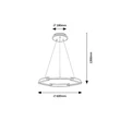 Rabalux SINDRI függeszték fém, műanyag, fekete, fehér, LED, 45W, 3200lm, 3000K-4000K - 72229