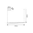 Rabalux ELVIO függeszték fém, műanyag, króm, fehér, LED, 28W, 2150lm, 3000K - 72234