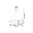 Rabalux EMILION függeszték fém, műanyag, fekete, fehér, LED, 36W, 2150lm, 4000K - 72296
