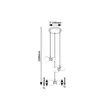 Rabalux LITION függeszték fém, üveg, fekete, fehér, G9 - 72300