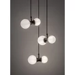Rabalux LITION függeszték fém, üveg, fekete, fehér, G9 - 72300