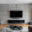 Rabalux ISAURE függeszték fém, akril, fekete, fehér, LED, 35W, 2200lm, 3000K-4000K-6500K - 72301