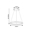 Rabalux ISAURE függeszték fém, akril, fekete, fehér, LED, 45W, 3000lm, 3000K-4000K-6500K - 72302