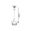 Rabalux OVIDIA függeszték fém, fekete, fehér, LED, 20W, 3000K, 1300Lm - 72327