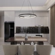 Rabalux NILOO függeszték fém, műanyag, fekete, áttetsző, LED, 40W, 3000K, 2080Lm - 72367