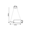 Rabalux MALWEN függeszték fém, króm, fehér, LED, 36W, 4000K, 2200Lm - 72368