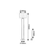 Rabalux DOMIRO állólámpa fém, szövet, fekete, arany, LED  30W +E27 60W, 3000K, 825Lm - 74043