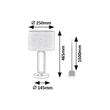 Rabalux DOMIRO asztali lámpa fém, szövet, fekete, arany, LED 8W + E27 60W, 3000K, 300Lm - 74044