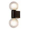 Rabalux COLZAR fürdőszobai fali lámpa fém, üveg, fekete, áttetsző, G9, IP44 - 75022