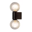 Rabalux COLZAR fürdőszobai fali lámpa fém, üveg, fekete, áttetsző, G9, IP44 - 75022