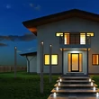 Rabalux KALISZ kültéri állólámpa fém, műanyag, antracit, fehér, LED, 30W, 2450lm, 3000K, IP65 - 77031