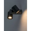 Rabalux ENOL kültéri fali lámpa fém, üveg, fekete, áttetsző, GU10, IP44 - 77111