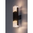 Rabalux DARVAS kültéri fali lámpa fém, műanyag, fekete, áttetsző, LED, 12W, 830lm, 2700K-4000K-6000K, IP54 - 77127