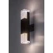 Rabalux DARVAS kültéri fali lámpa fém, műanyag, fekete, áttetsző, LED, 12W, 830lm, 2700K-4000K-6000K, IP54 - 77127