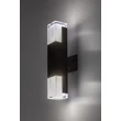 Rabalux DARVAS kültéri fali lámpa fém, műanyag, fekete, áttetsző, LED, 12W, 830lm, 2700K-4000K-6000K, IP54 - 77127