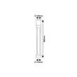 Rabalux LEITHA kültéri állólámpa fém, műanyag, fekete, fehér, LED, 12W, 700lm, 3000K, IP44 - 77132